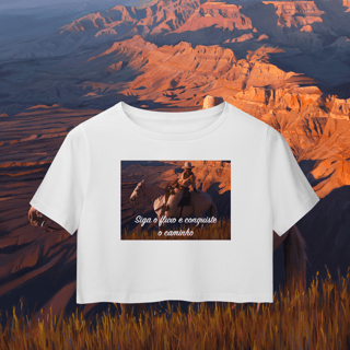 Nome do produto In the middle run a river - Camisa Cropped