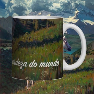 Nome do produto Living with Mountains - Caneca
