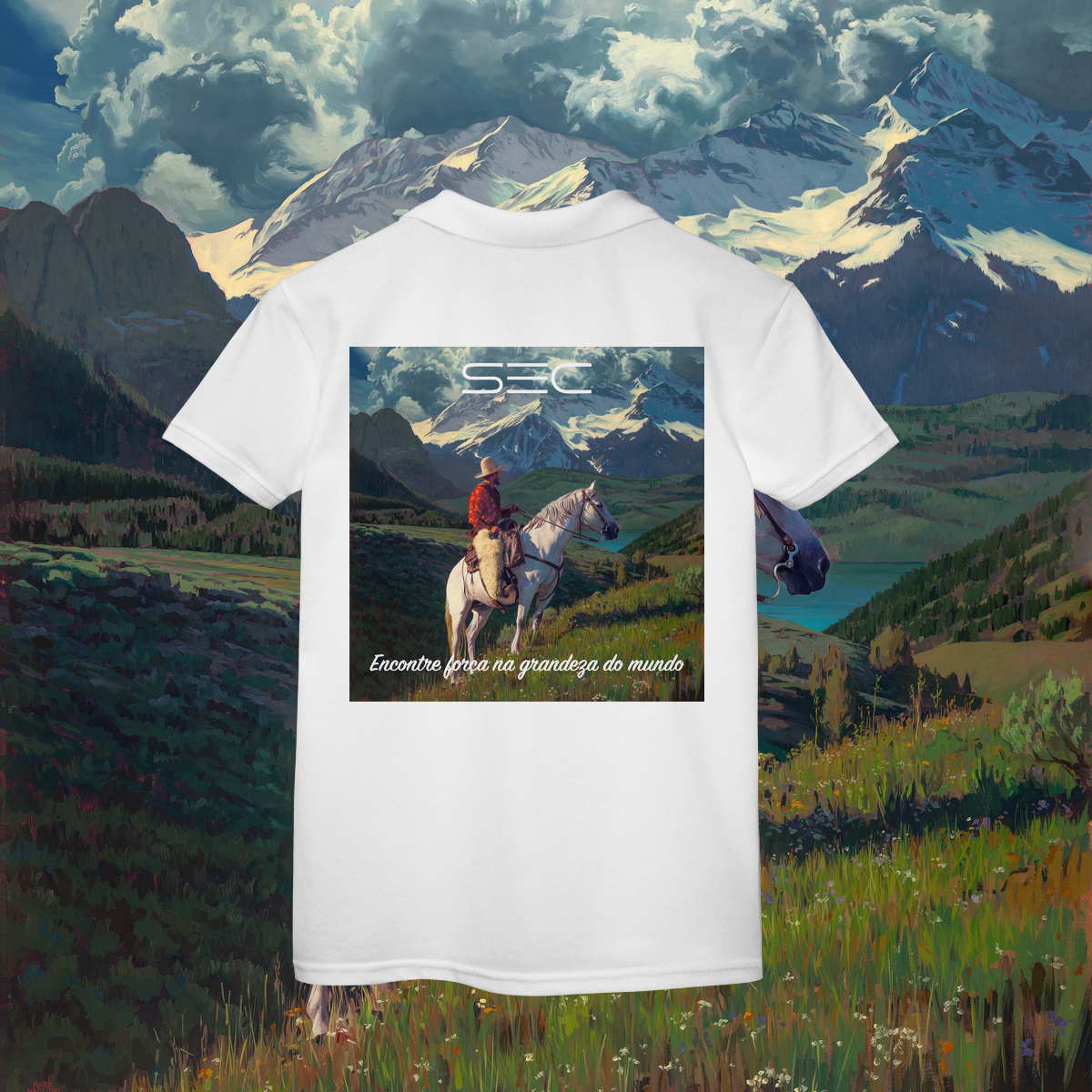Nome do produto Living with Mountains - Polo Feminina