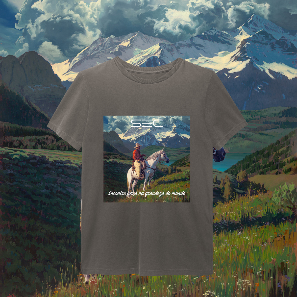 Nome do produto Living with Mountains - T-Shirt Estonada