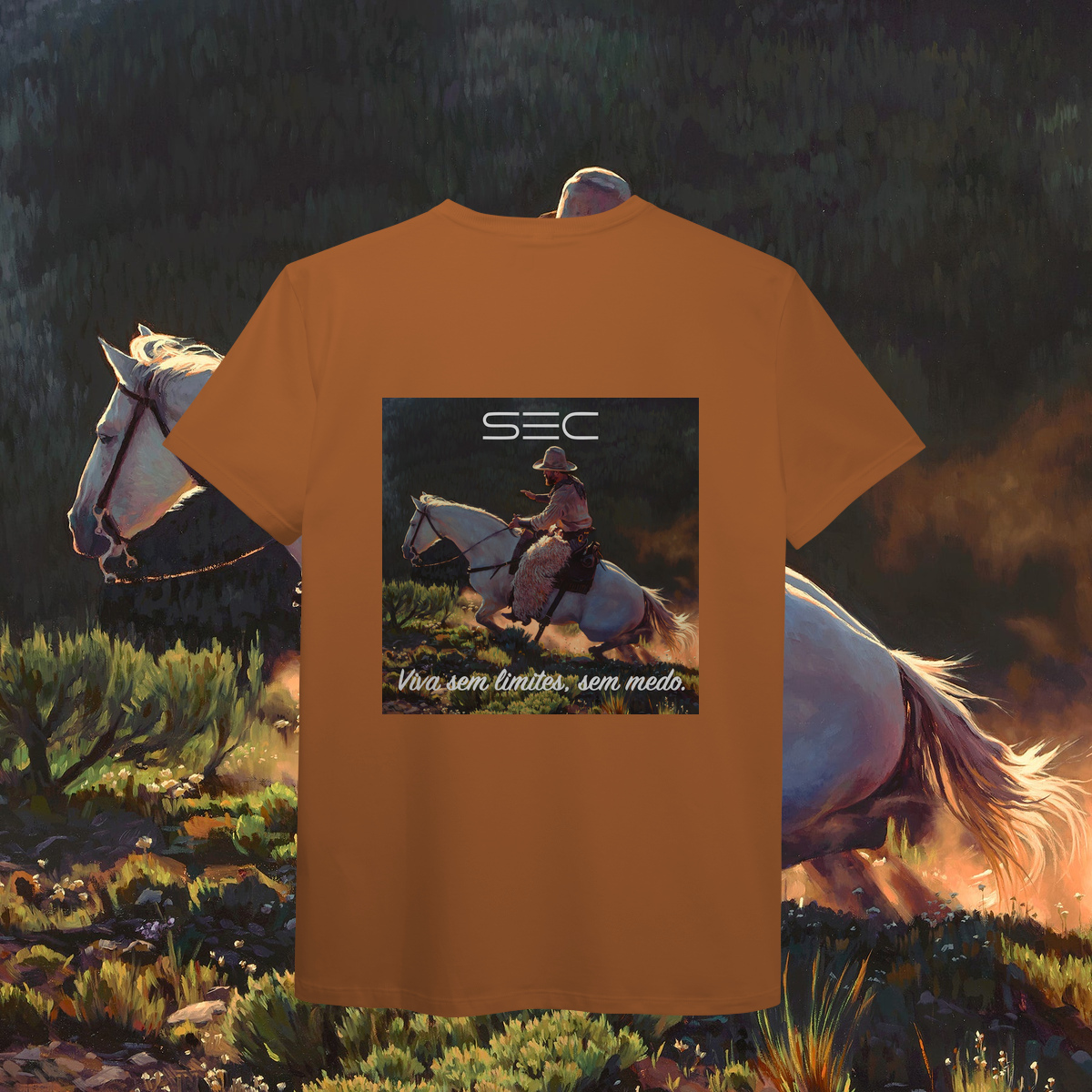 Nome do produto Living on the edge - T-Shirt Pima