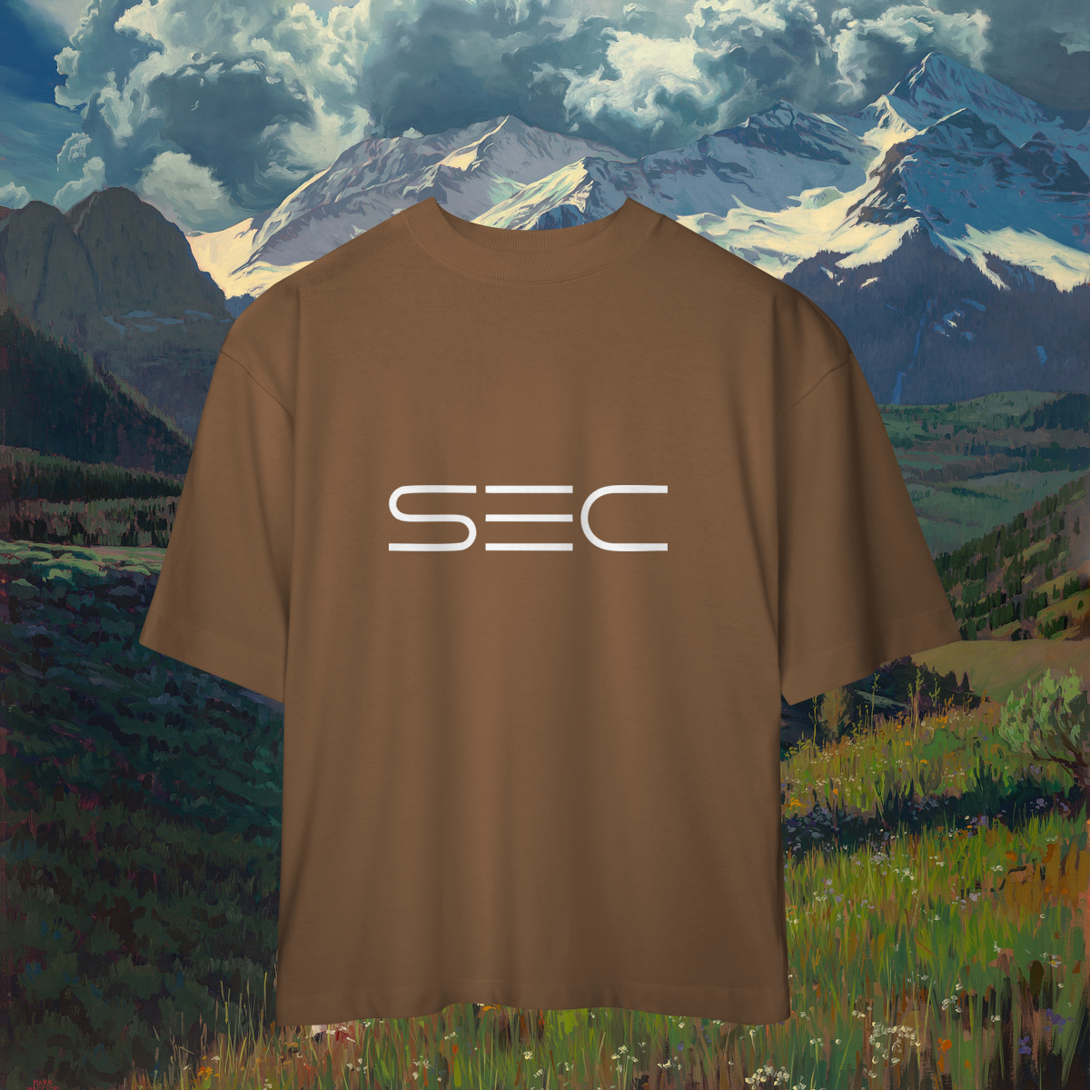 Nome do produto Living with Mountains - Camiseta Oversized