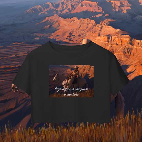 In the middle run a river - Camisa Cropped