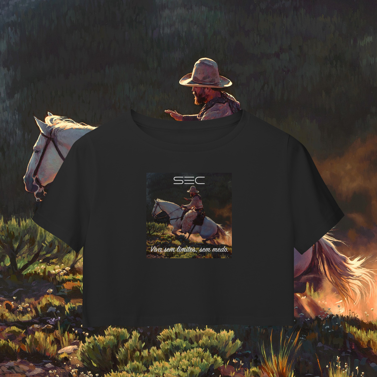Nome do produto: Living on the edge - Camisa Cropped