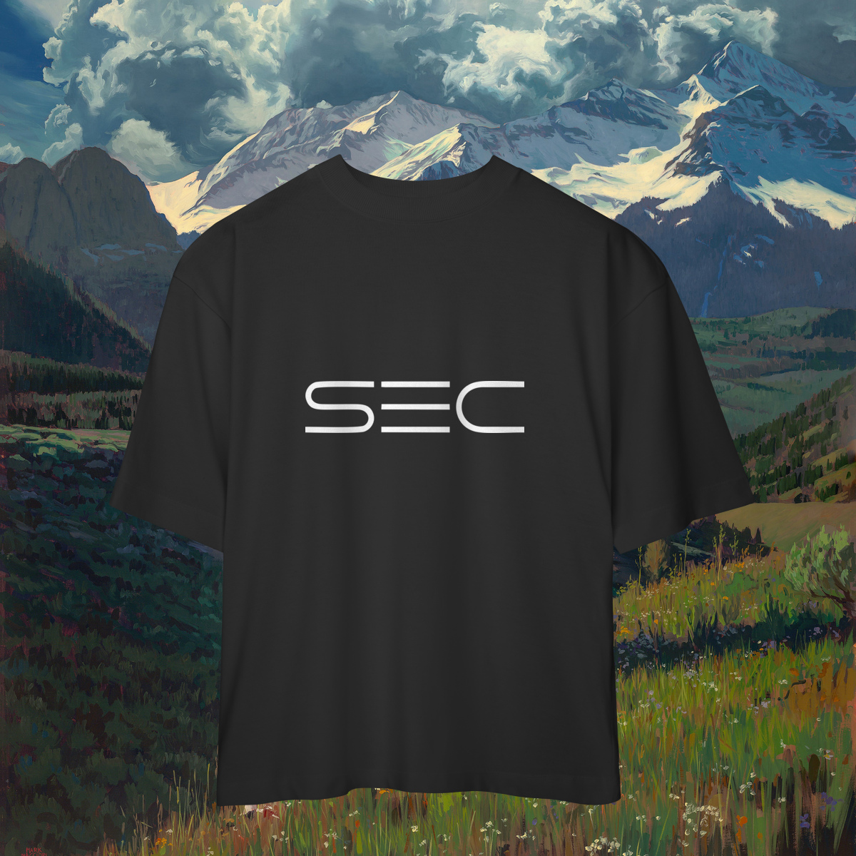 Nome do produto: Living with Mountains - Camiseta Oversized