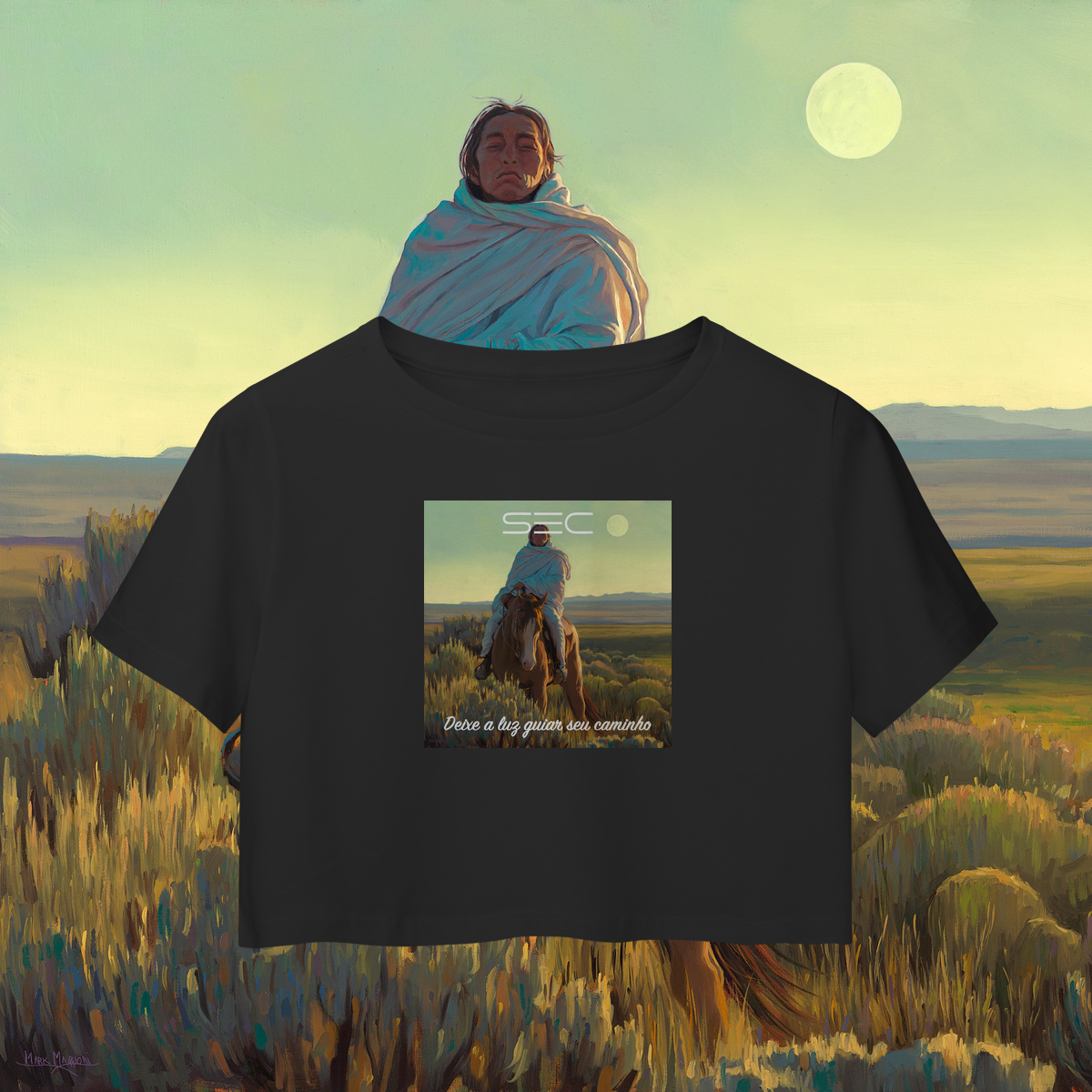 Moon rising - Camisa Cropped