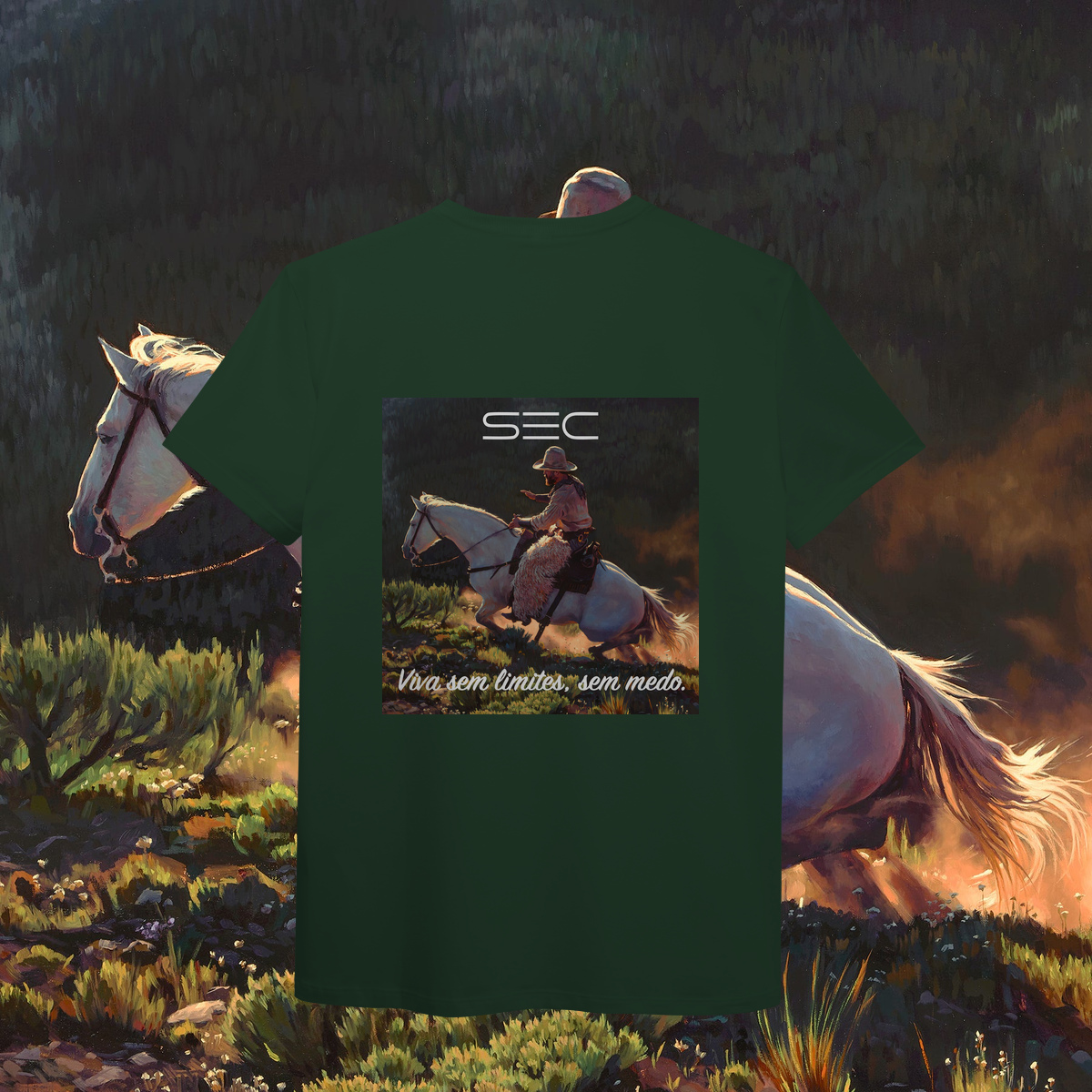 Nome do produto Living on the edge - T-Shirt Pima