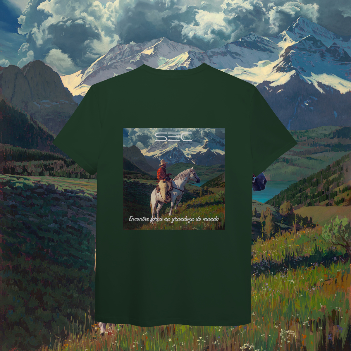 Nome do produto Living with Mountains - T-Shirt Pima