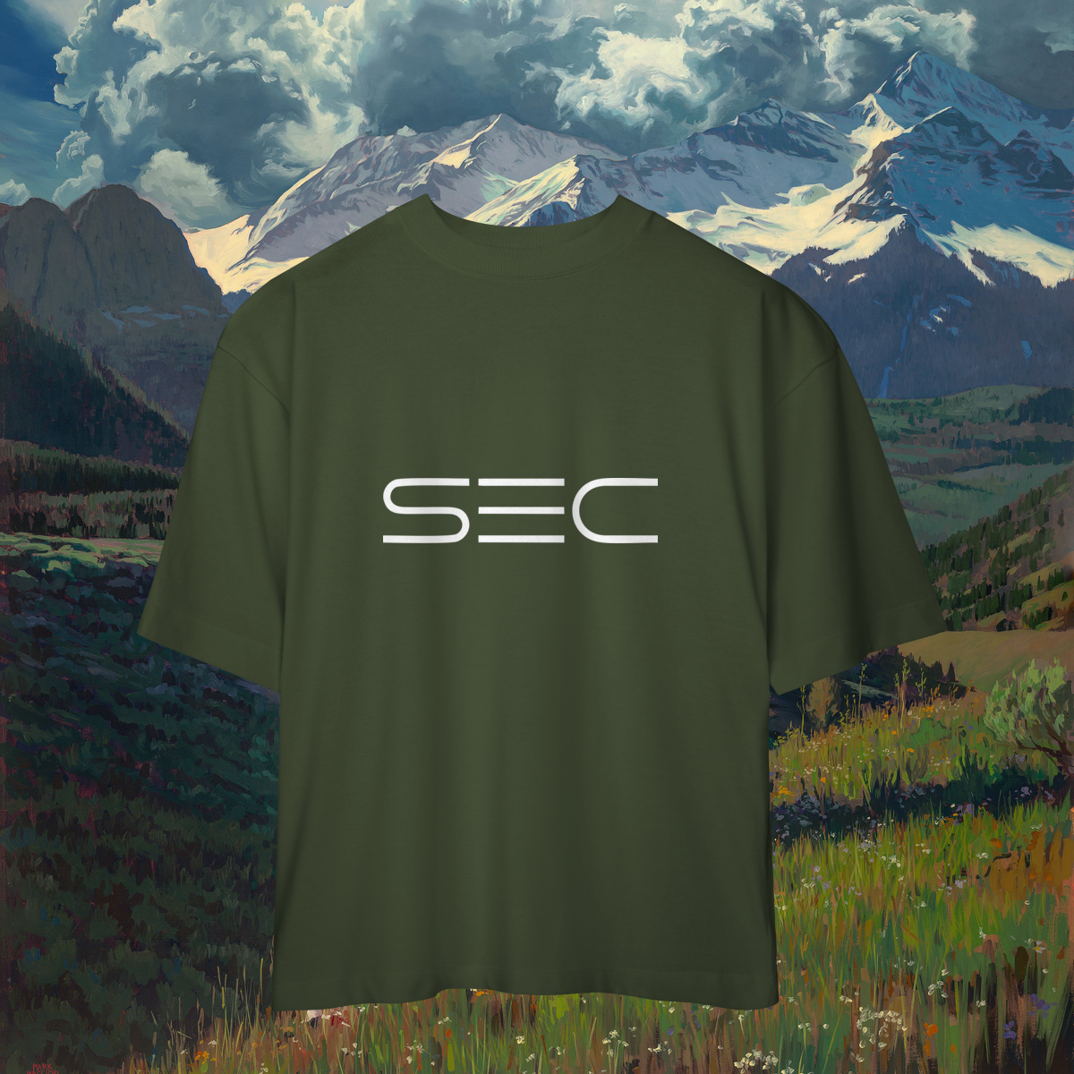 Nome do produto Living with Mountains - Camiseta Oversized