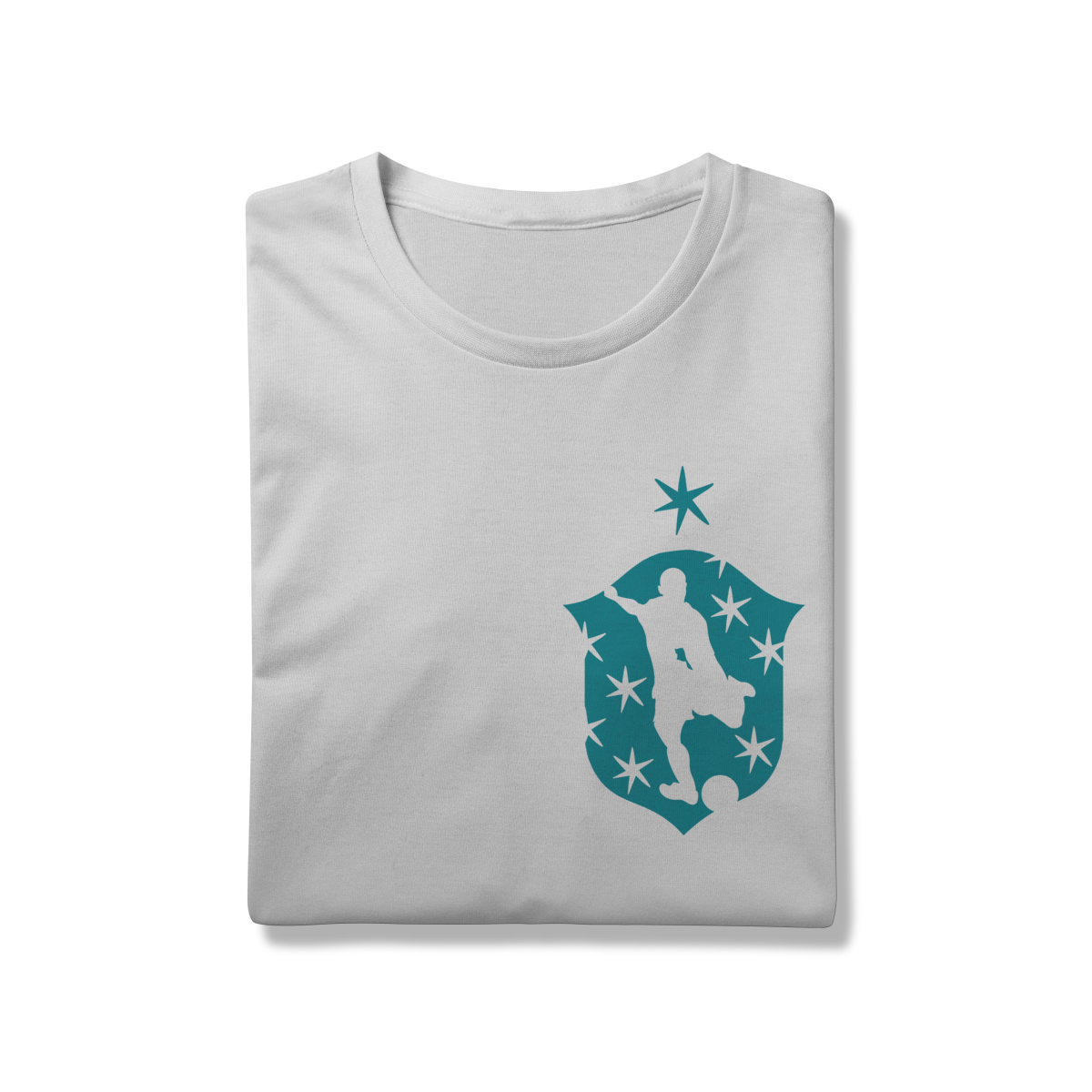 Camiseta Seleção - Frente e verso (Estampa azul claro)