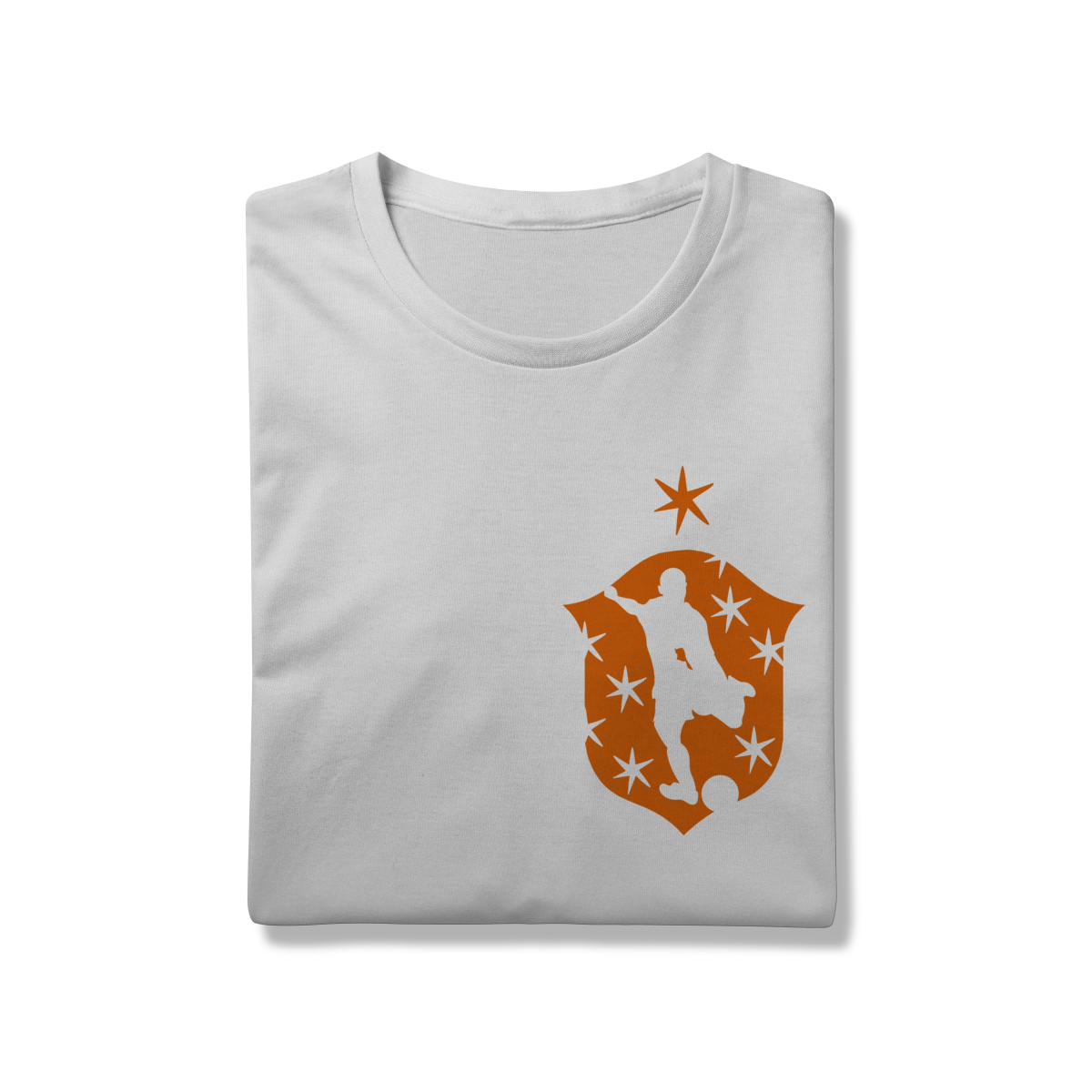 Camiseta Seleção - Frente e verso (Estampa laranja)