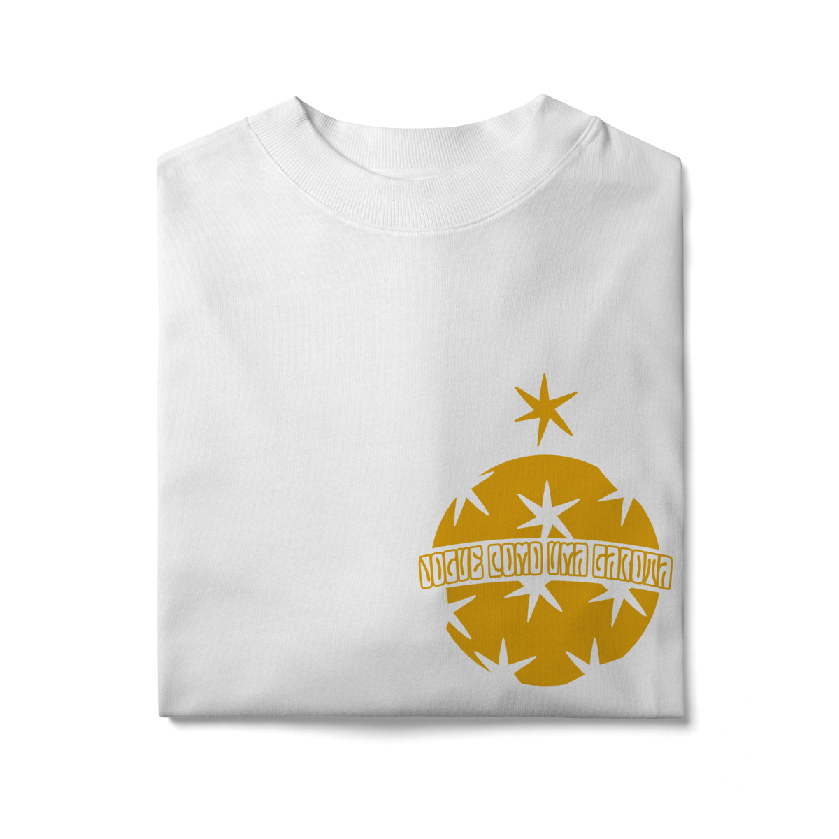 Camiseta Oversized - Jogue Como uma Garota (Estampa laranja)