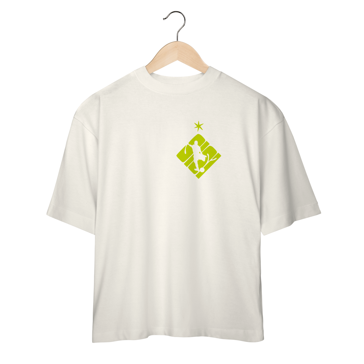 Camiseta Oversized Sissi - Frente e verso (Estampa verde-limão)