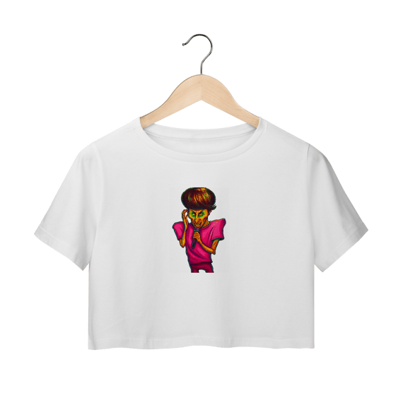 Camisa Estampada Cropped– Caricatura Exclusiva | VOU DESENHAR VOCÊ