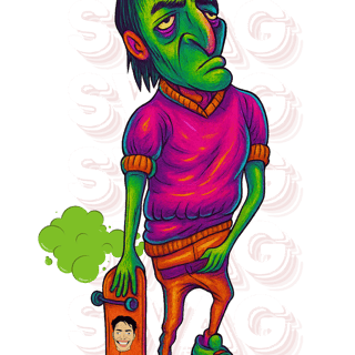 Nome do produto Camisa Estampada Oversized – Caricatura Exclusiva | VOU DESENHAR VOCÊ