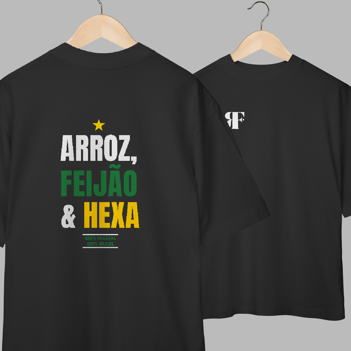 Camiseta oversized frente e verso - 