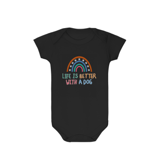 Nome do produto Body - Life is Better With a Dog Rainbow
