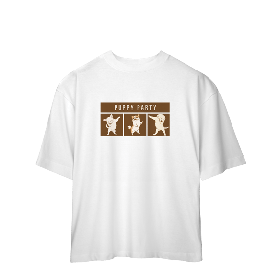 Camiseta Oversized - Puppy Party