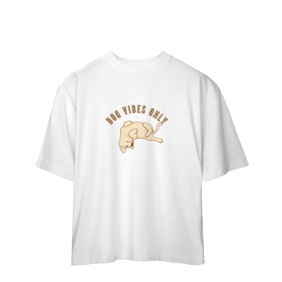 Camiseta Oversized - Dog Vibes Only