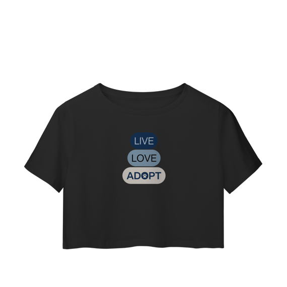 Cropped - Live, Love, Adopt Blue