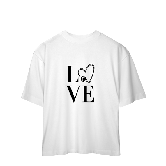 Camiseta Oversized- LOVE Dog