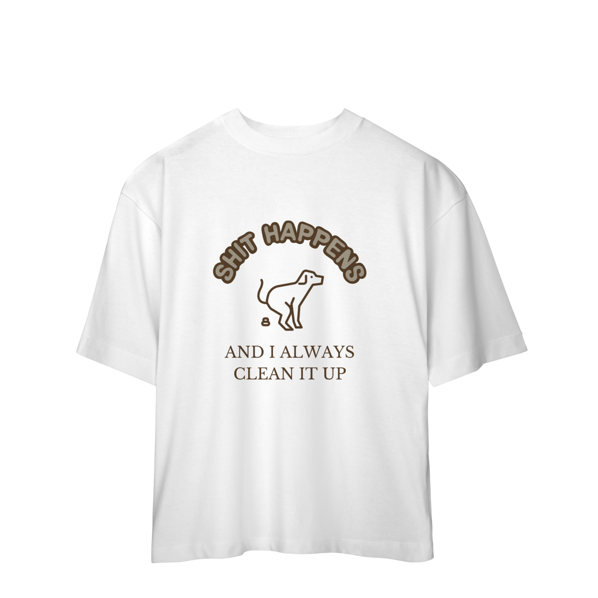 Camiseta Oversized - Shit Happens