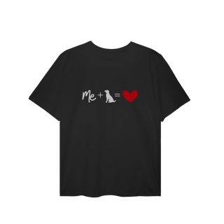 Nome do produto T-Shirt Plus Size - Me + Dog = Love
