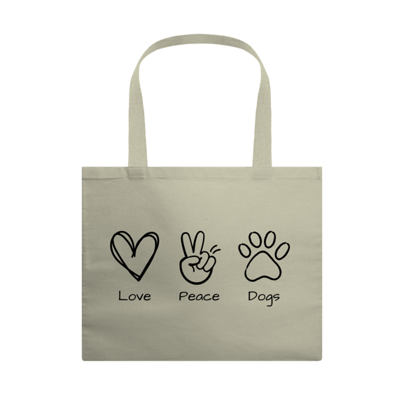 Ecobag - Love, Peace, Dogs