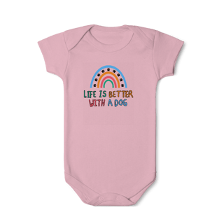 Nome do produto Body - Life is Better With a Dog Rainbow