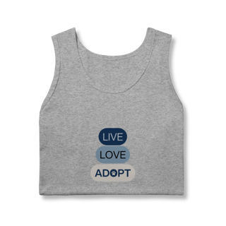 Nome do produto Regata Masculina Quality - Live, Love, Adopt Blue