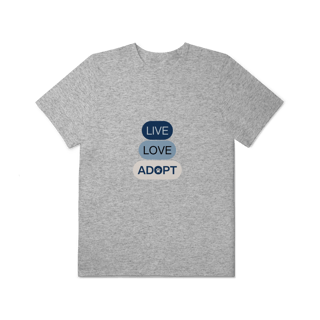 Nome do produto T-Shirt Plus Size - Live, Love, Adopt Blue