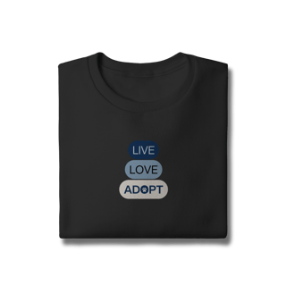 Nome do produto Moletom Prime Fechado - Live, Love, Adopt Blue