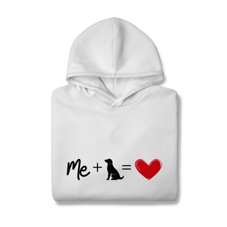 Nome do produto Moletom Prime Canguru - Me + Dog = Love