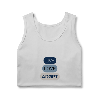 Nome do produto Regata Masculina Quality - Live, Love, Adopt Blue