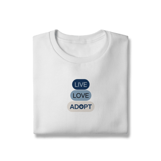 Nome do produto Moletom Prime Fechado - Live, Love, Adopt Blue