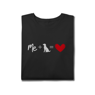 Nome do produto T-Shirt Plus Size - Me + Dog = Love