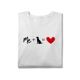 Nome do produto T-Shirt Plus Size - Me + Dog = Love