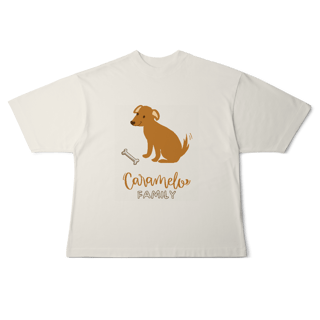 Nome do produto Camiseta Oversized - Caramelo Family