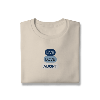 Nome do produto Moletom Prime Fechado - Live, Love, Adopt Blue