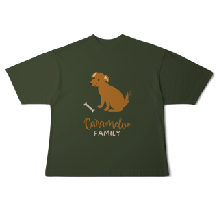 Nome do produto Camiseta Oversized - Caramelo Family