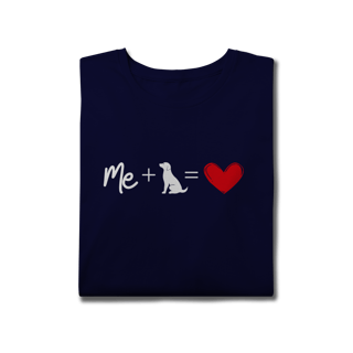Nome do produto T-Shirt Plus Size - Me + Dog = Love