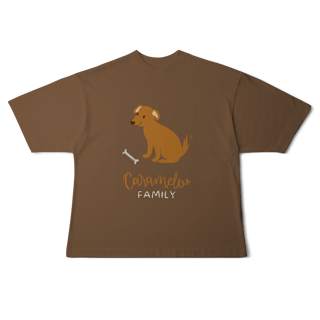 Nome do produto Camiseta Oversized - Caramelo Family