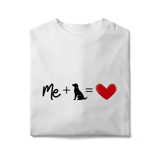 Nome do produto Camiseta Oversized - Me + Dog = Love