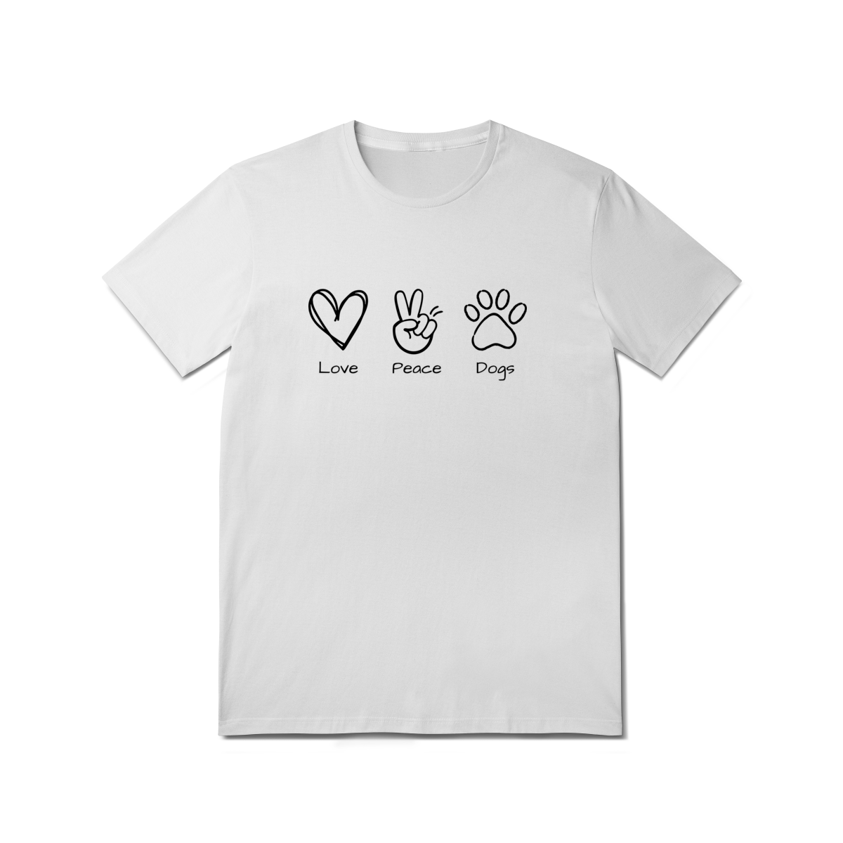 T-Shirt Quality - Love, Peace, Dogs