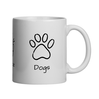 Caneca - Love, Peace, Dogs