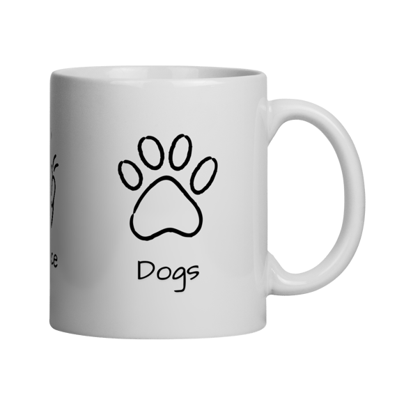 Caneca - Love, Peace, Dogs