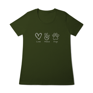 Nome do produto Baby Long Quality - Love, Peace, Dogs