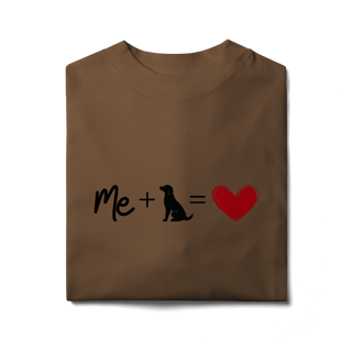 Nome do produto Camiseta Oversized - Me + Dog = Love