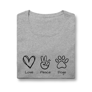 Nome do produto Baby Long Quality - Love, Peace, Dogs