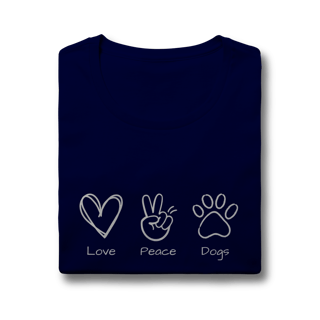 Nome do produto Baby Long Quality - Love, Peace, Dogs